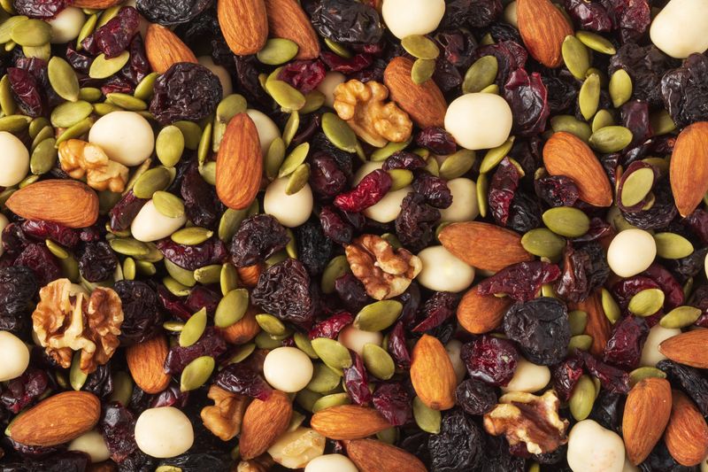 Trail Mix with Dried Fruit and Dark Chocolate Chips