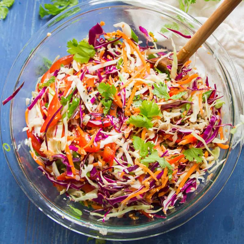 Asian-Inspired Cabbage Slaw