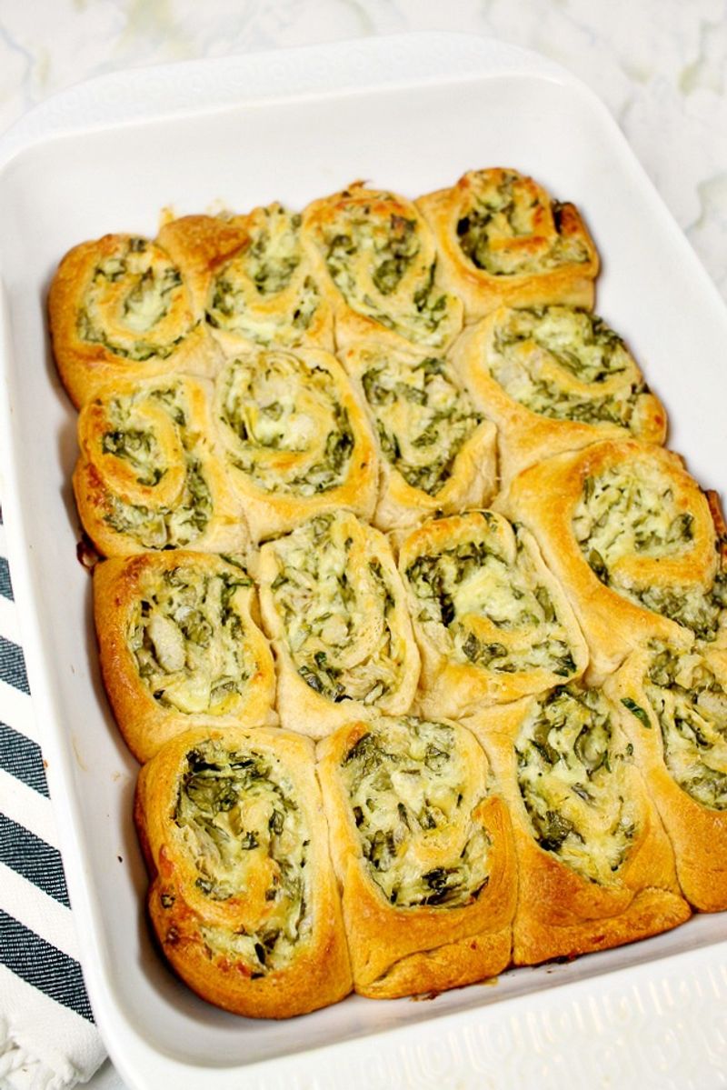 Spinach and Artichoke Croissant Stuffing