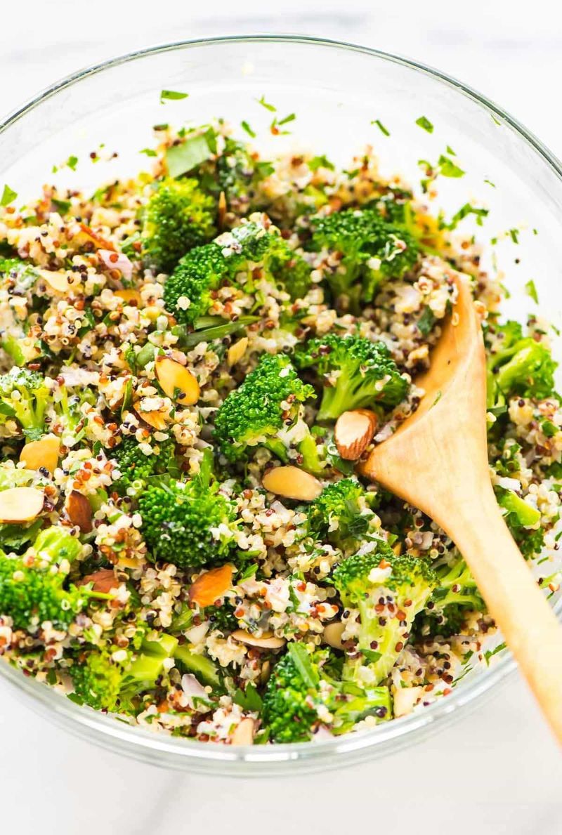 Steamed Broccoli And Quinoa