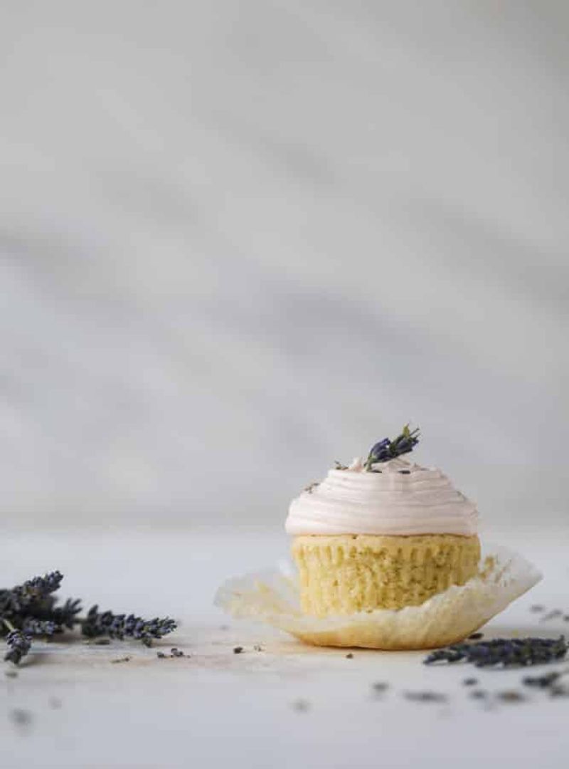 Lavender Cupcakes with Cream Cheese Frosting