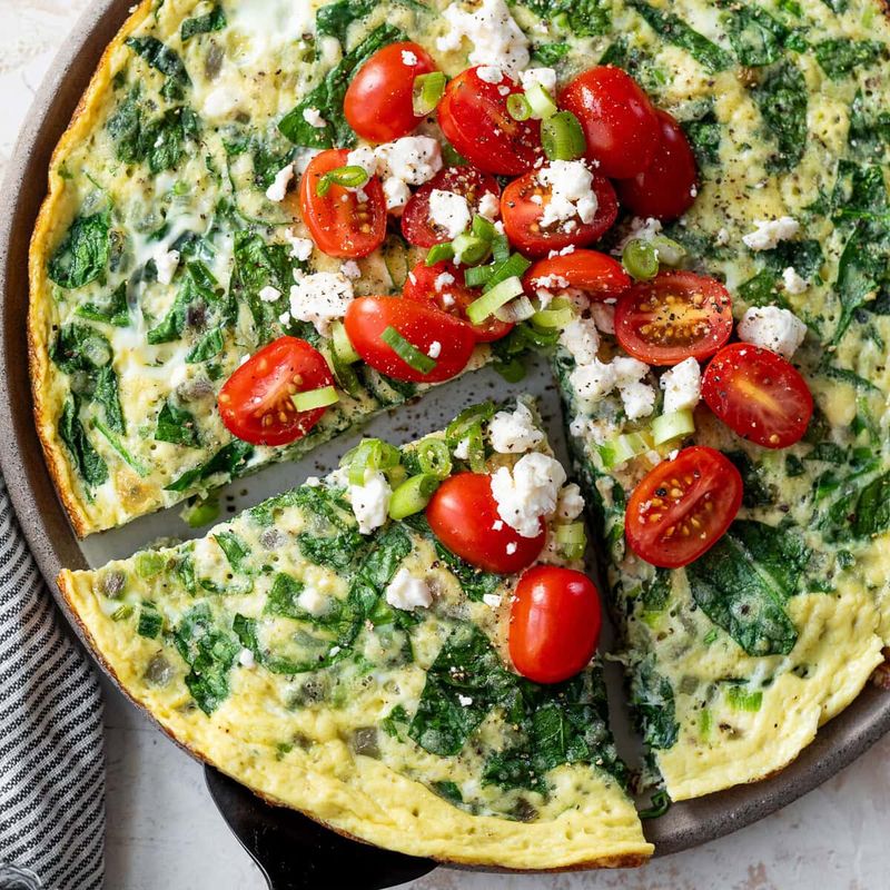 Frittata with Spinach and Feta