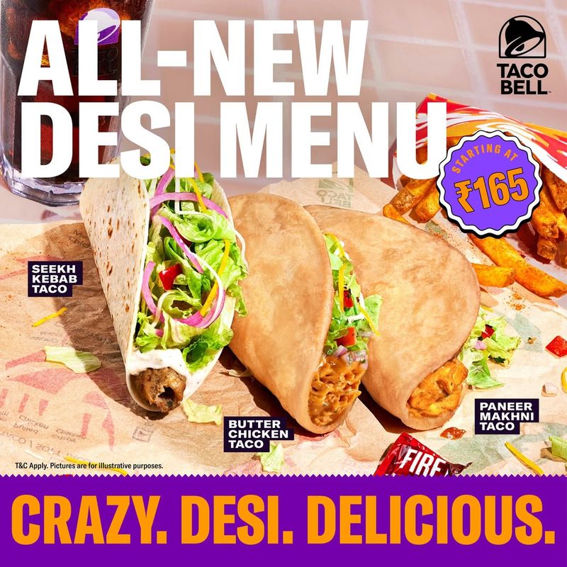 Butter Chicken Tacos & Paneer Makhni Tacos: Taco Bell India