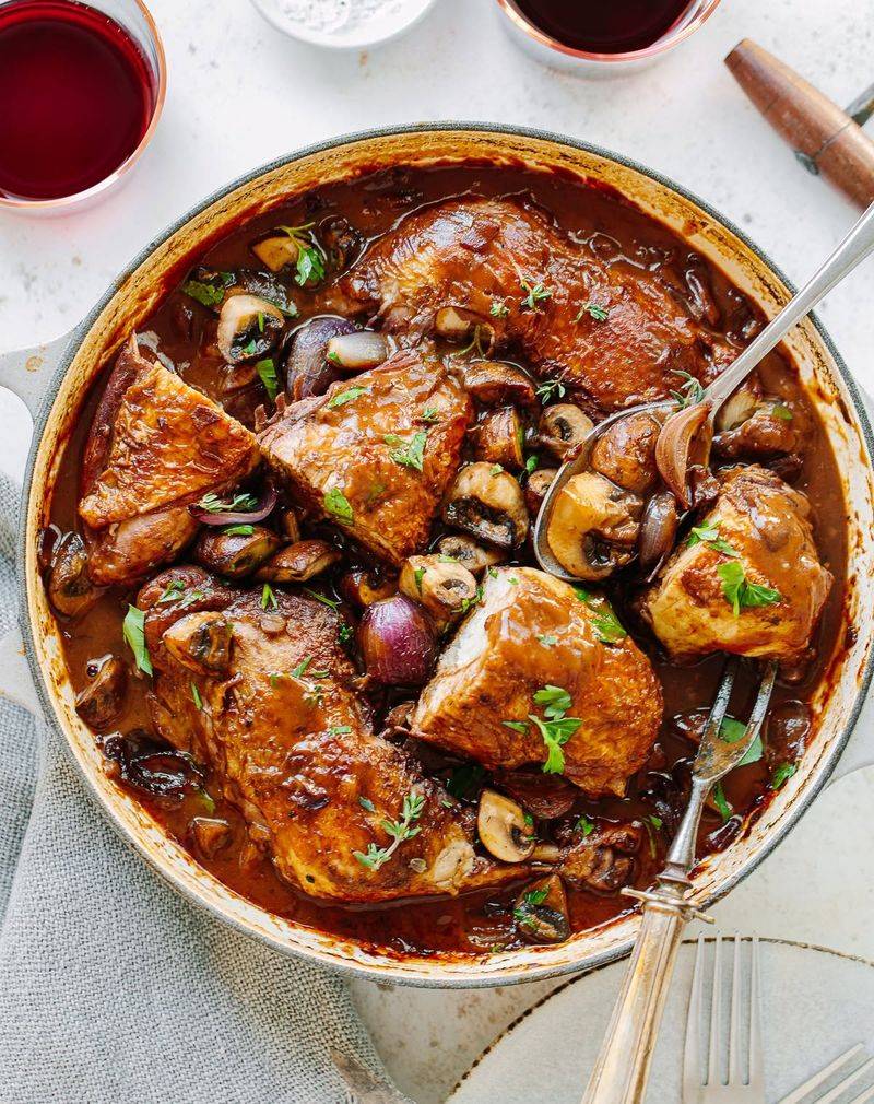Coq au Vin (Chicken in Red Wine)