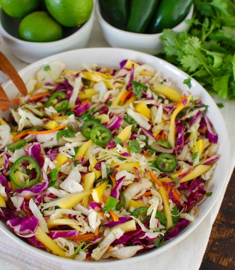 Cabbage and Tropical Mango Salsa