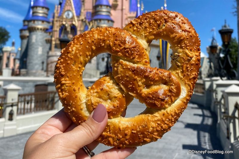 Cream Cheese Stuffed Pretzels at Magic Kingdom