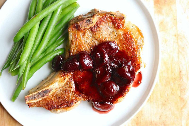 Cherry Glazed Pork Chops