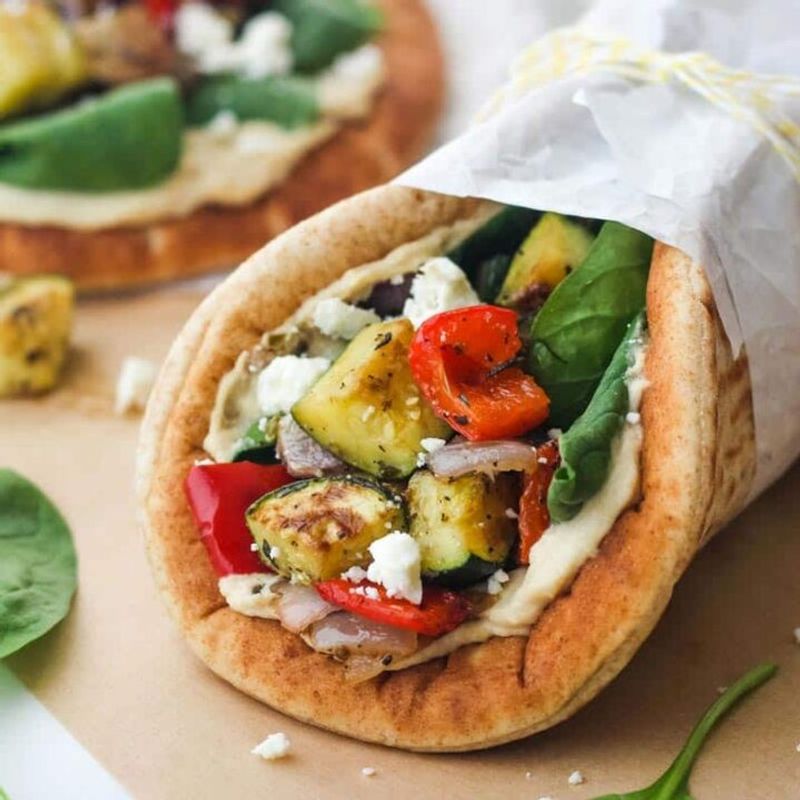 Hummus and Veggie Pita