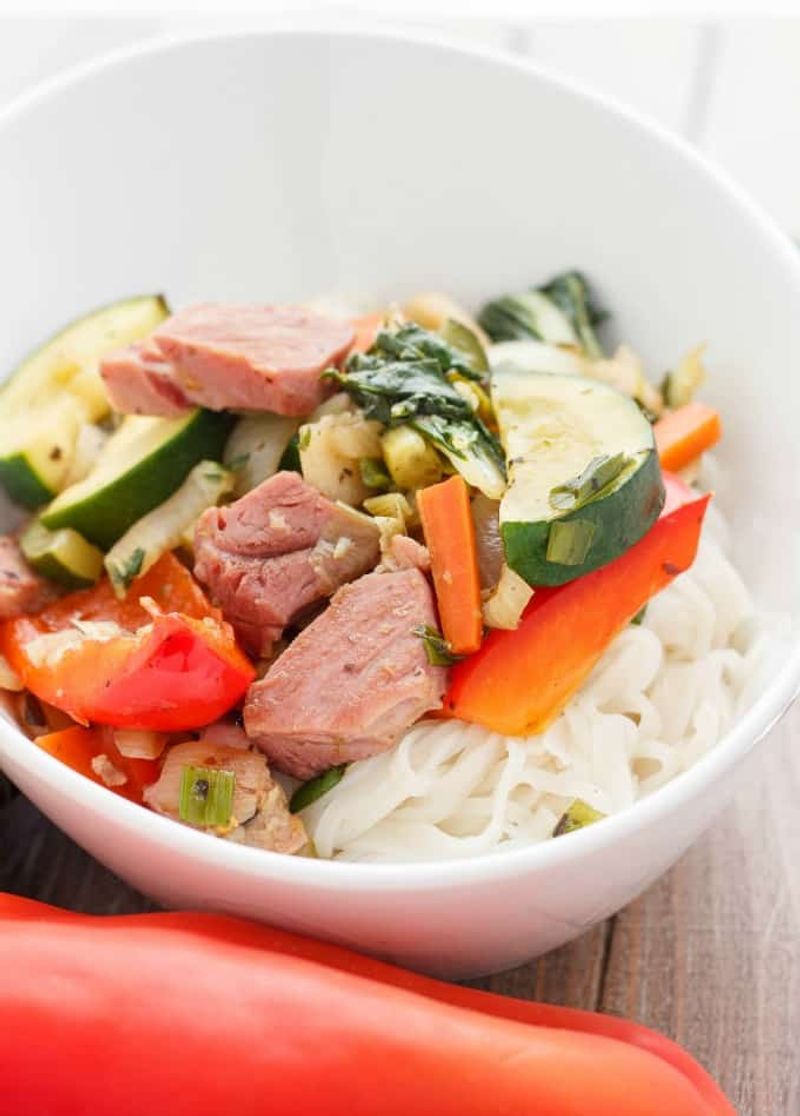 Ham and Veggie Stir-Fry
