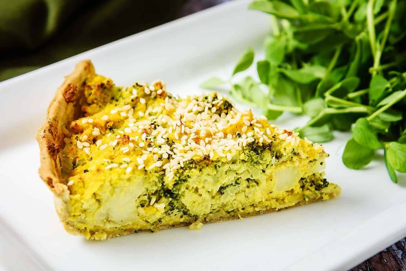 Vegan Tofu Quiche with Broccoli