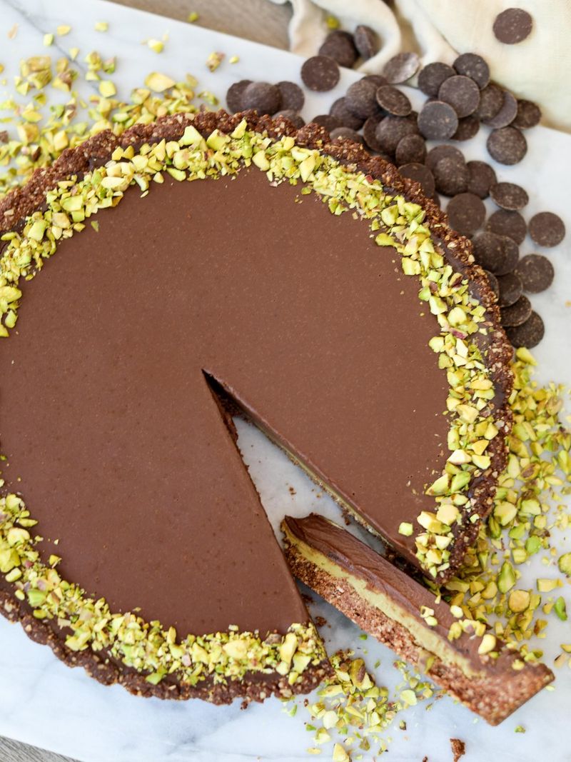 Pistachio Chocolate Tart