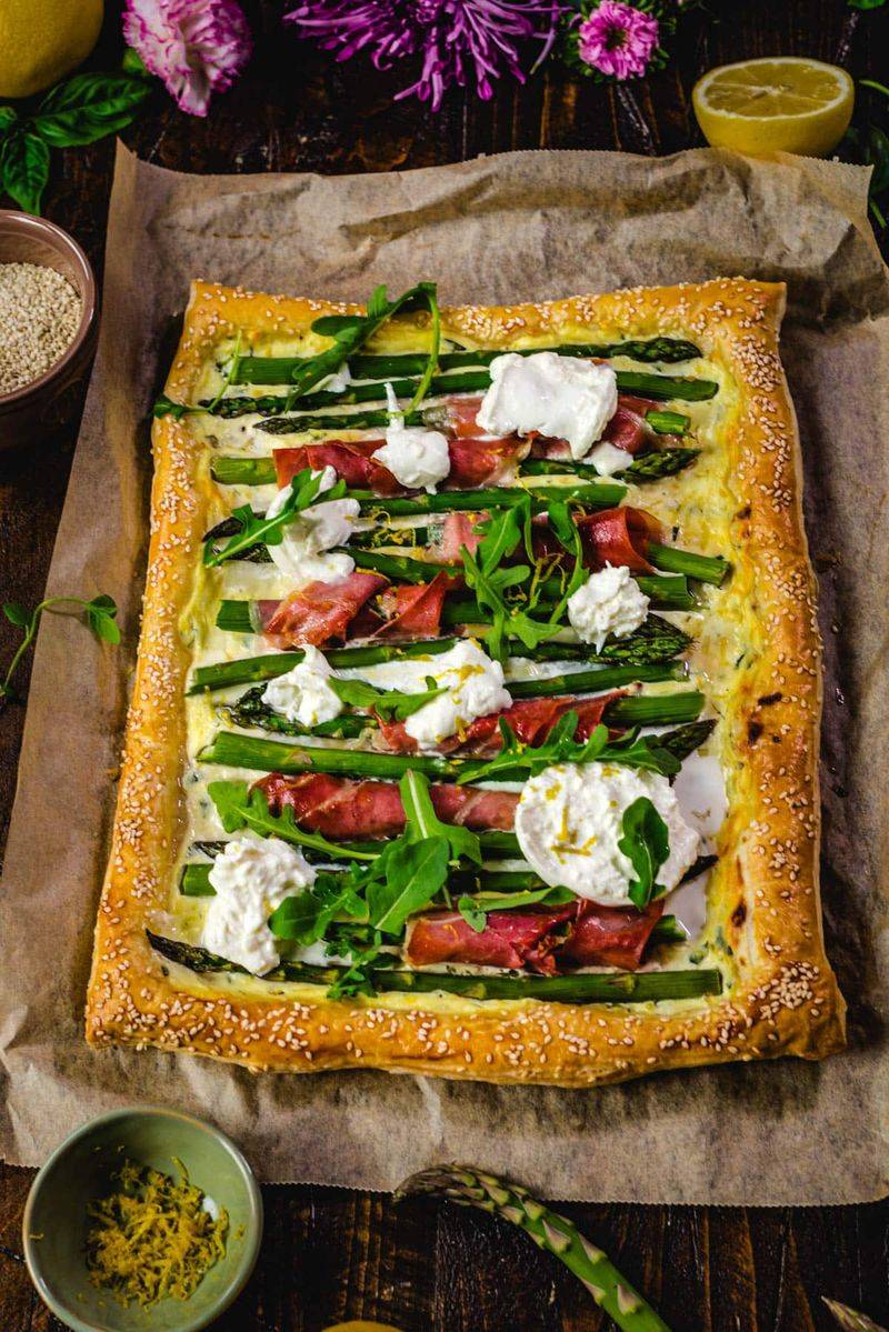 Asparagus and Prosciutto Tart