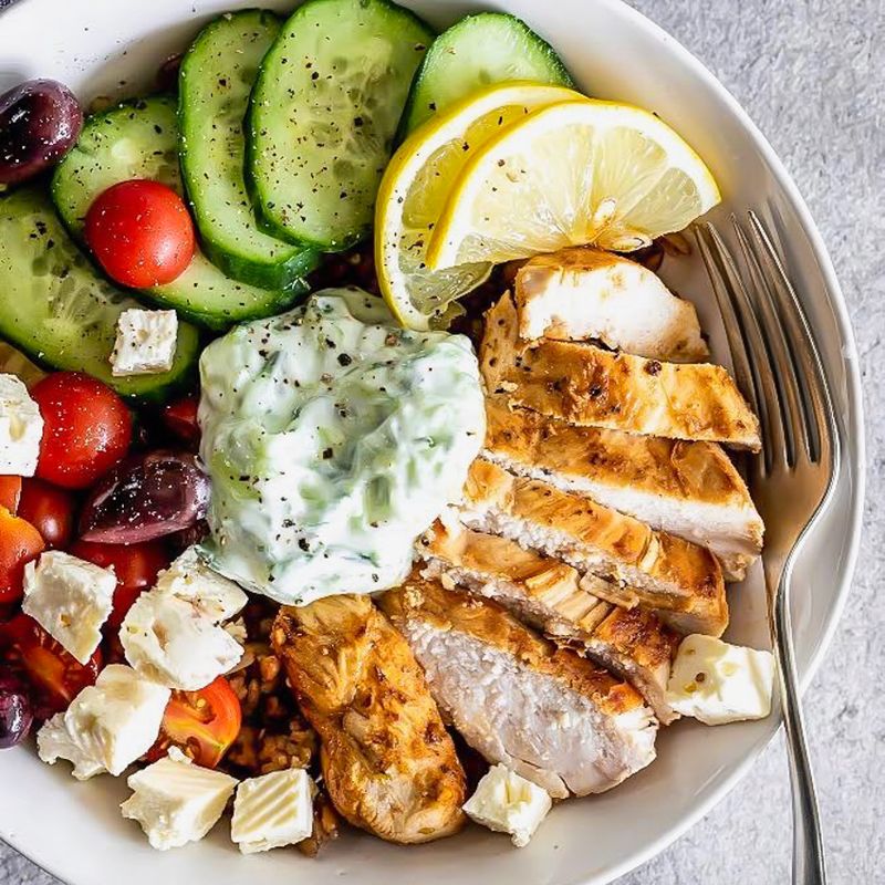 Greek Chicken Grain Bowls