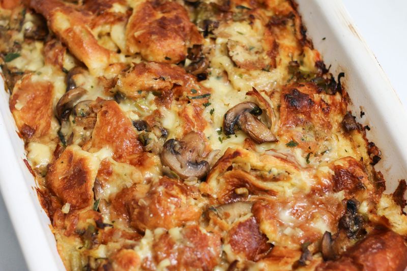Mushroom and Gruyère Croissant Stuffing