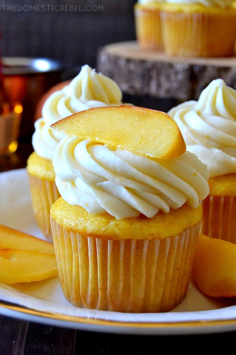 Peach Bourbon Cupcakes