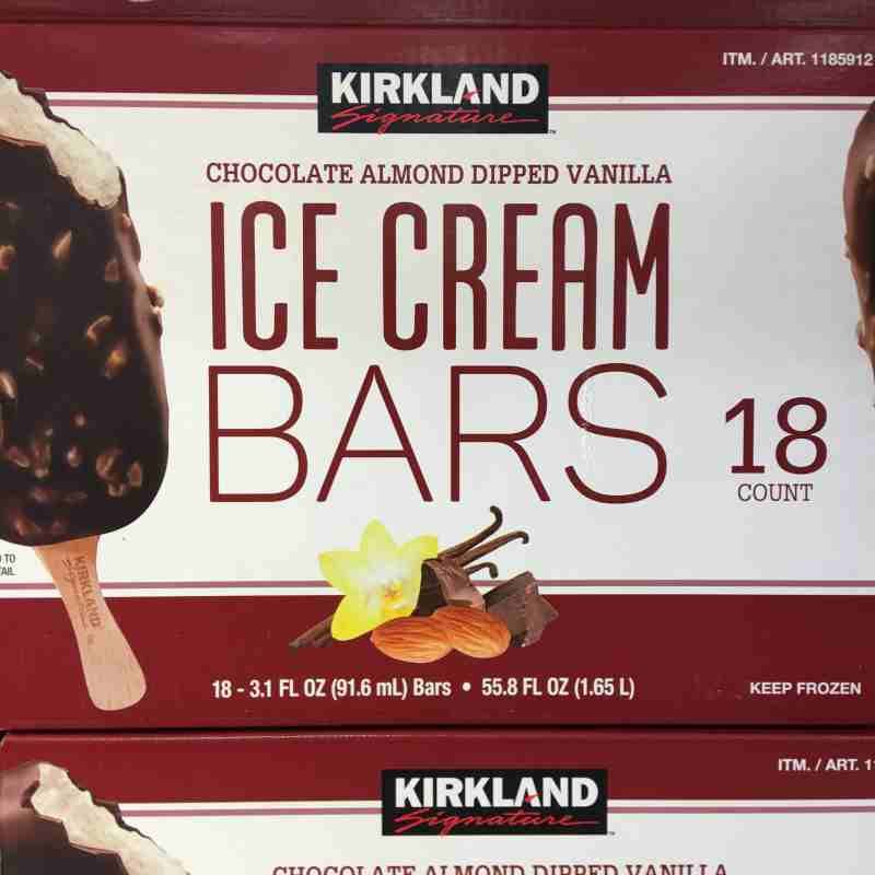 Kirkland Chocolate Almond Dipped Vanilla Ice Cream Bars