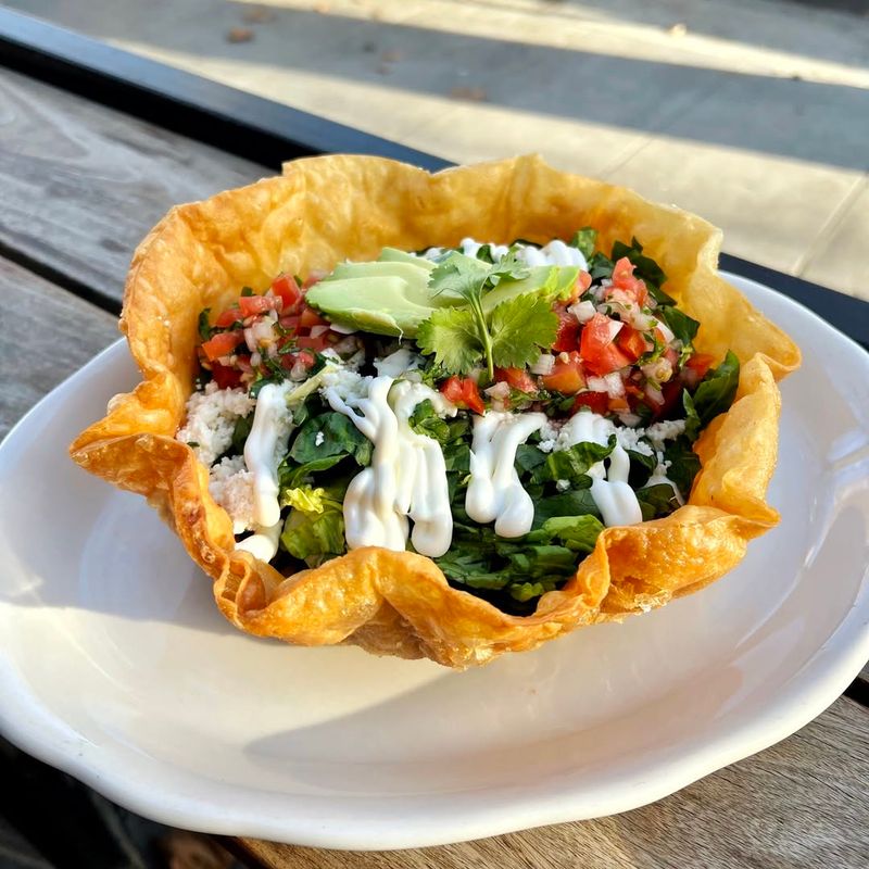 Taco Salad in a Fried Shell