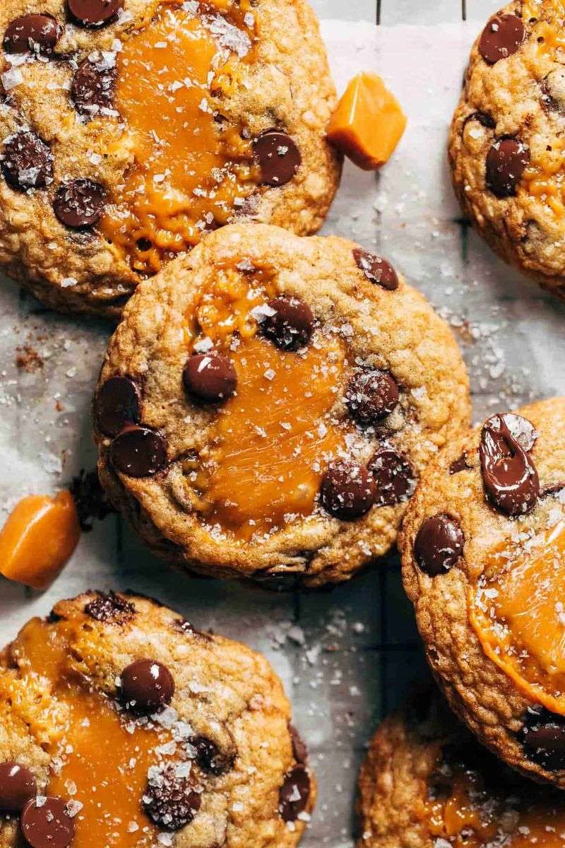 Salted Caramel Chocolate Chip Cookies