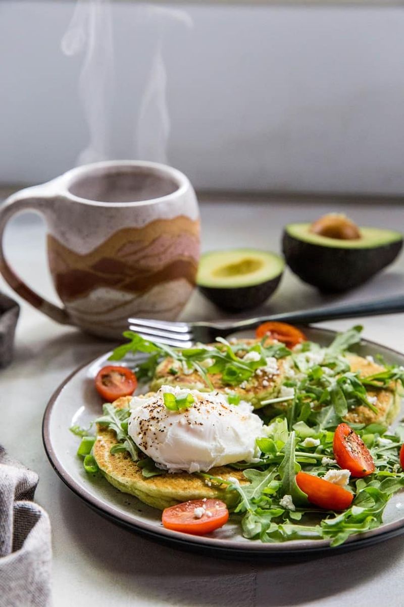 Avocado Slices with Poached Egg