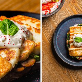 Dinner in a Flash This Grilled Veggie & Halloumi Flatbread Is a Weeknight Winner