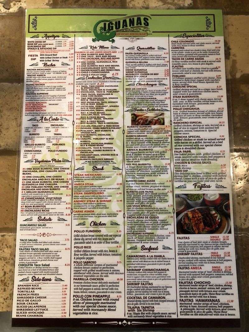 Menu With A Thousand Items