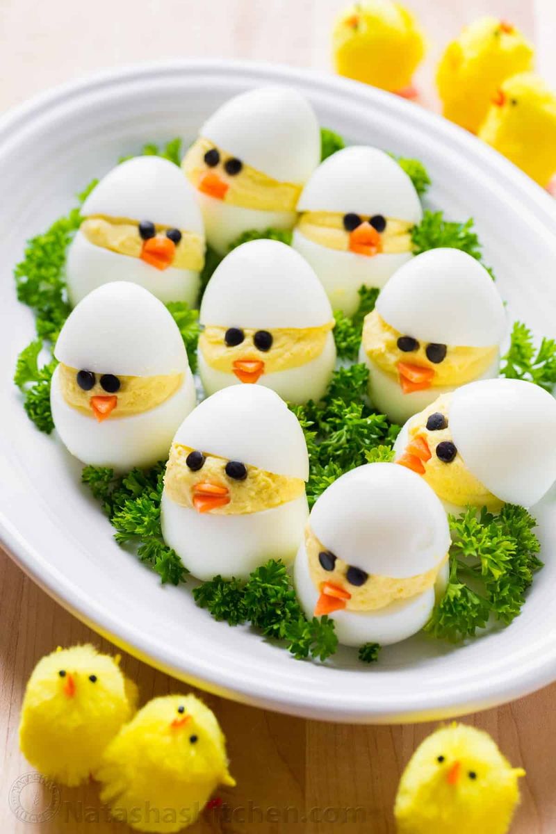 Deviled Egg Chicks (adorably decorated)