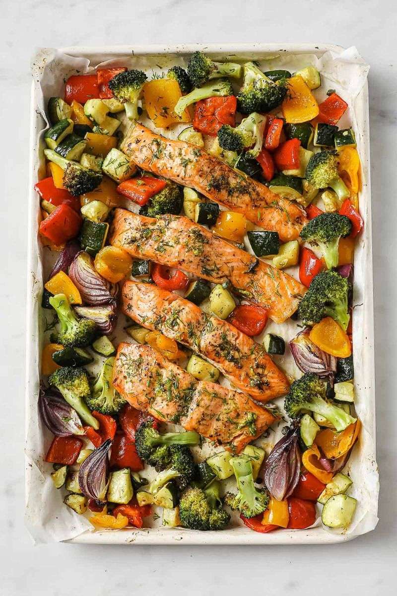Sheet Pan Salmon with Veggies
