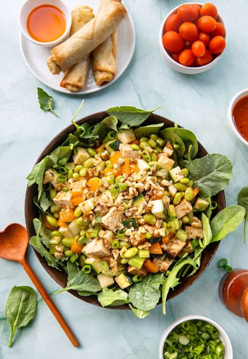 Tofu and Edamame Asian Salad