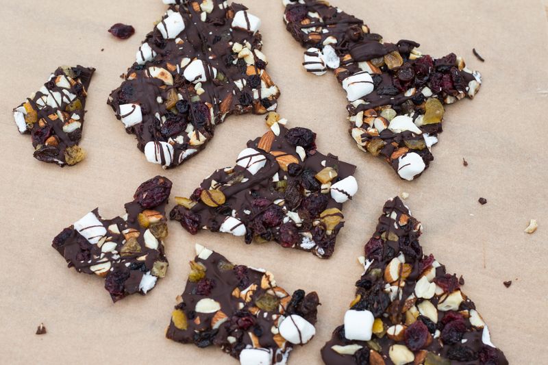 Chocolate Bark with Nuts and Dried Fruit