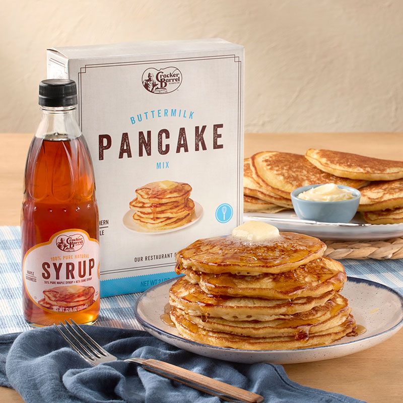 Buttermilk Pancakes with Natural Syrup