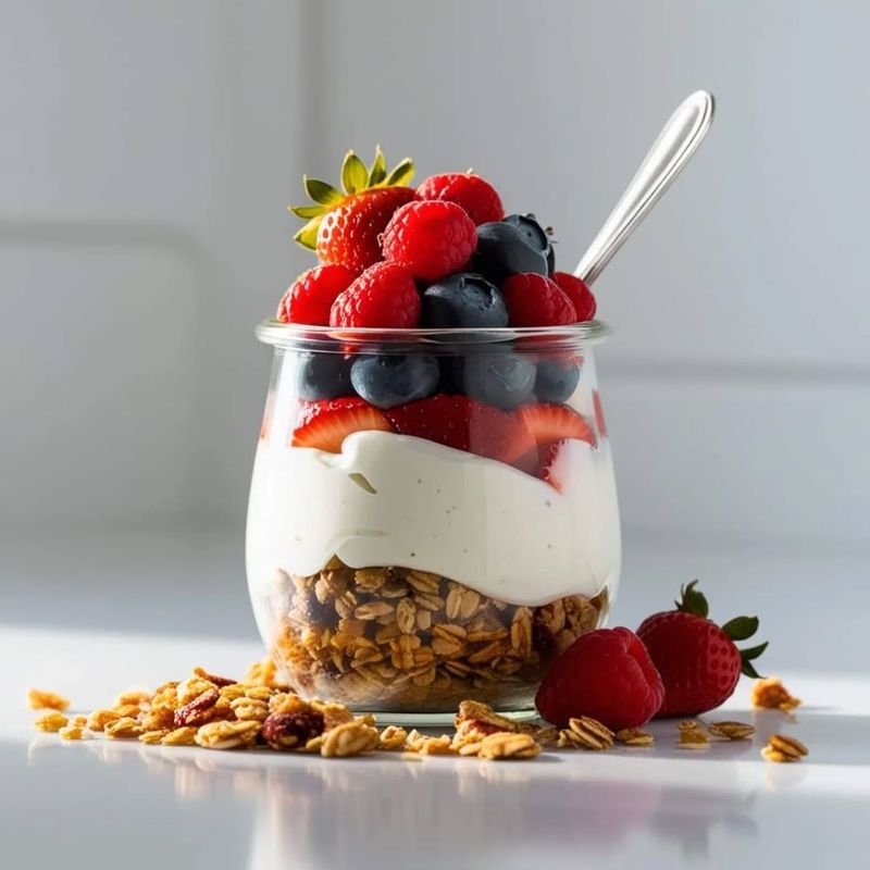 Greek Yogurt Parfait with Berries and Almond Butter