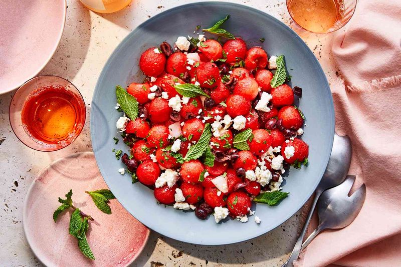 Watermelon Feta and Mint Salad