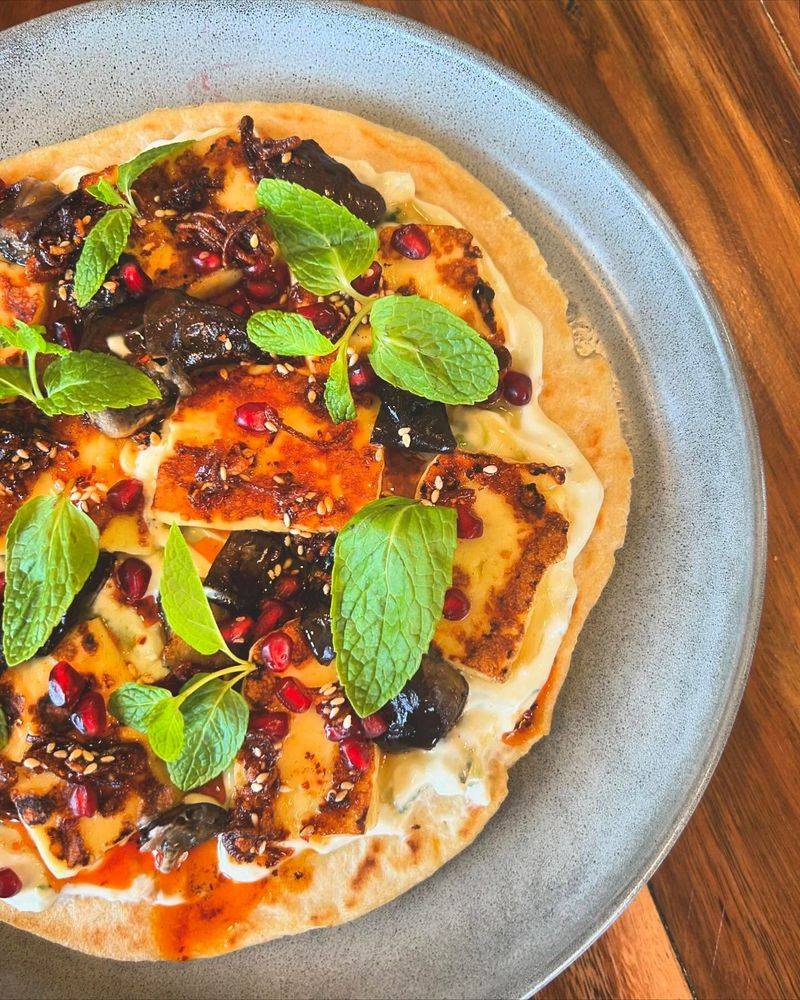 Grilled Veggie & Halloumi Flatbread