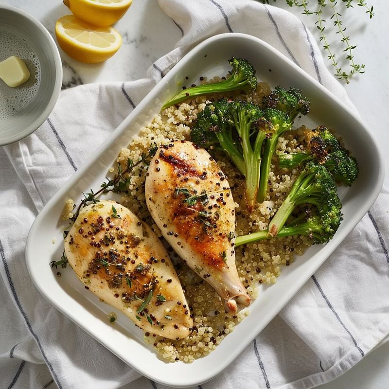 Grilled Chicken with Quinoa and Steamed Broccoli