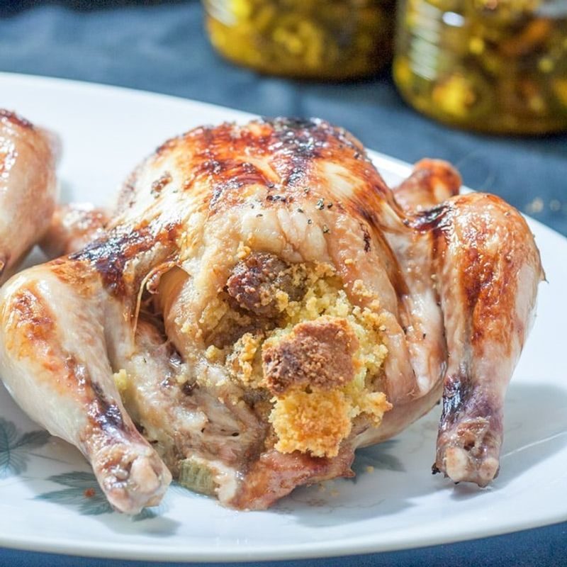 Sweet and Spicy Jalapeño Glazed Cornish Game Hens