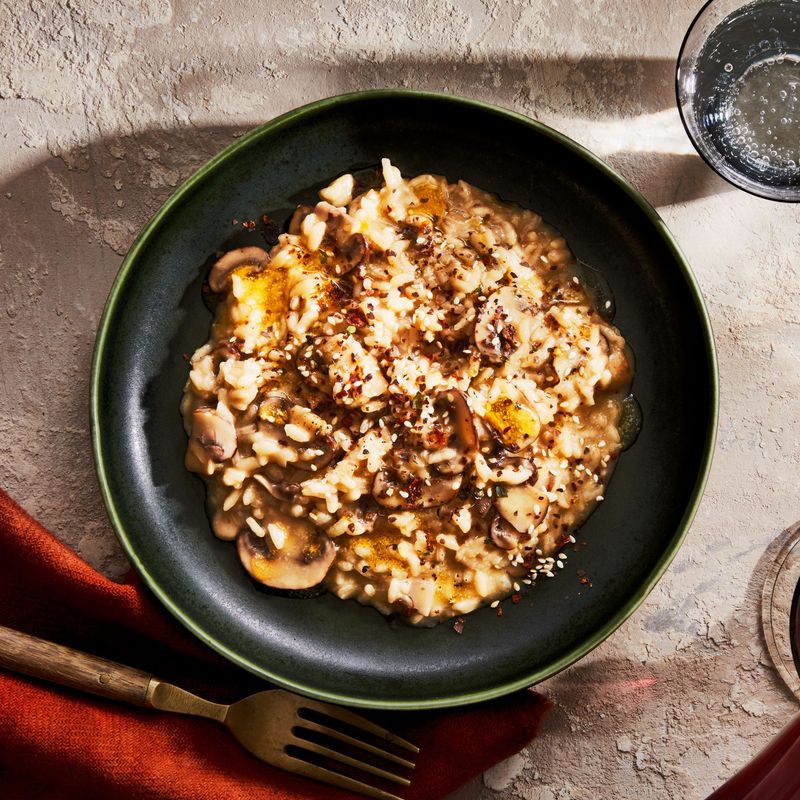 Creamy Mushroom Risotto with Miso
