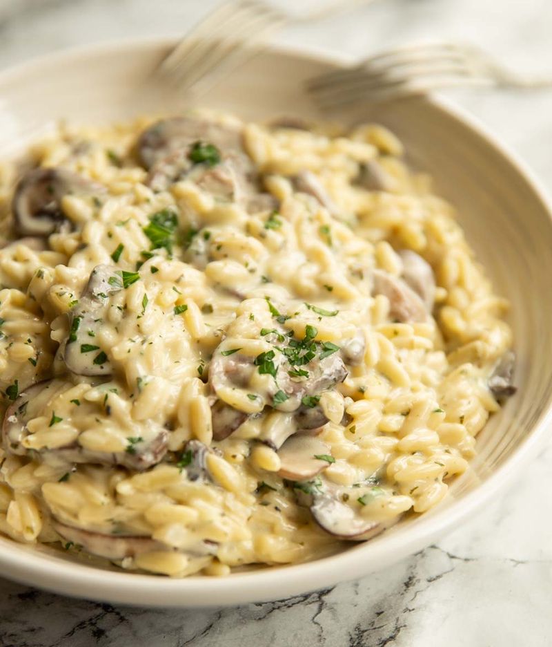Creamy Mushroom Orzo