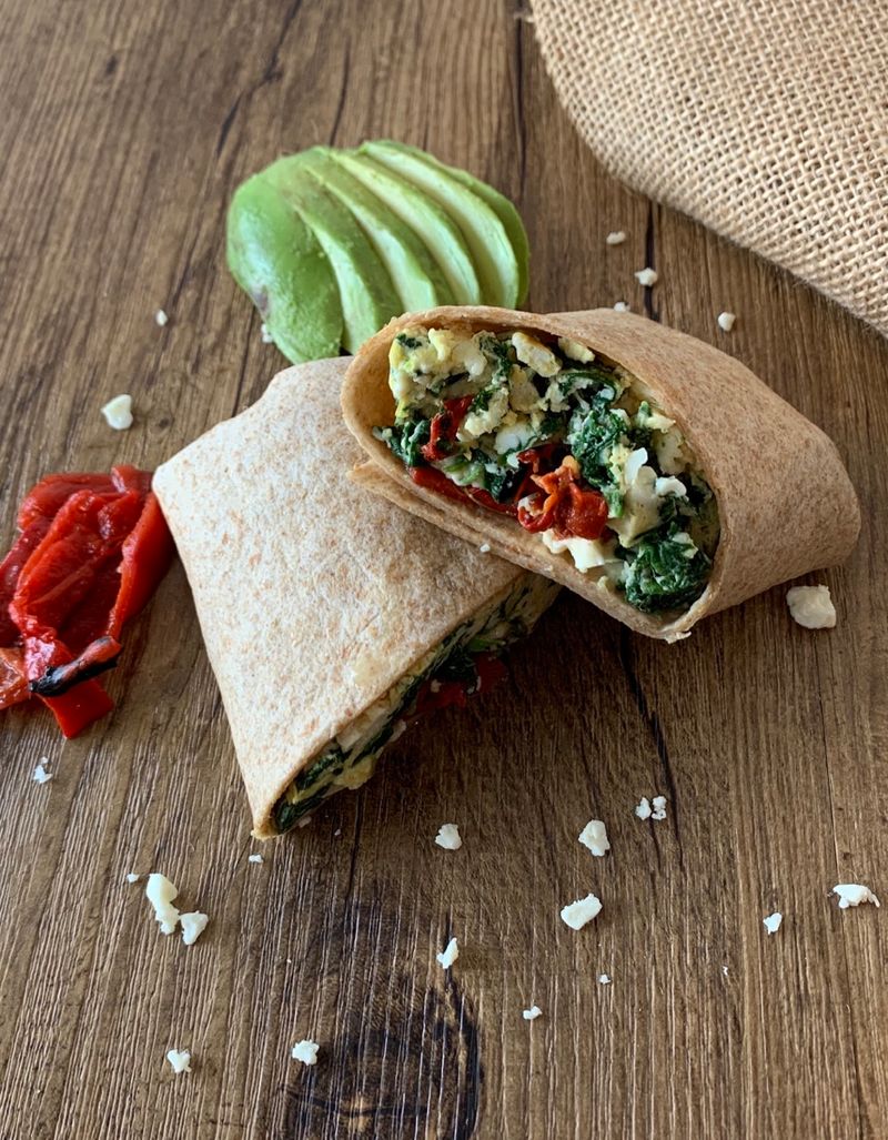 Egg and Spinach Breakfast Wrap