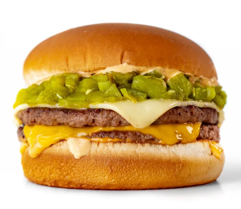 Green Chile Double Cheeseburger