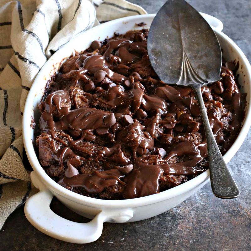 Bread Pudding with Chocolate