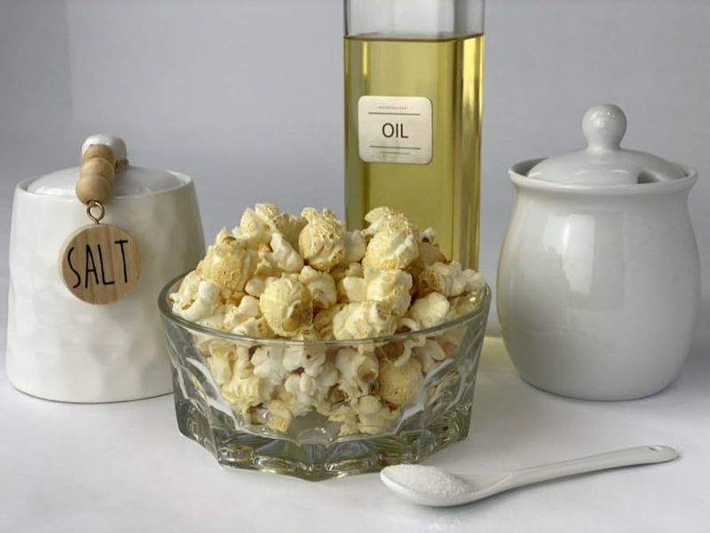 Popcorn with Olive Oil and Sea Salt