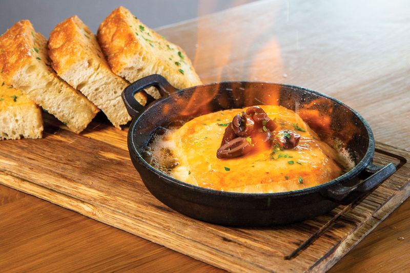 Greek Saganaki (Flaming Cheese)