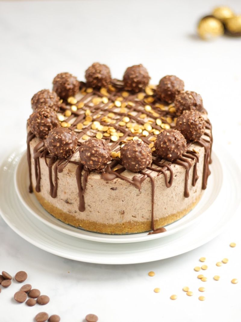 Ferrero Rocher-Inspired Cheesecake