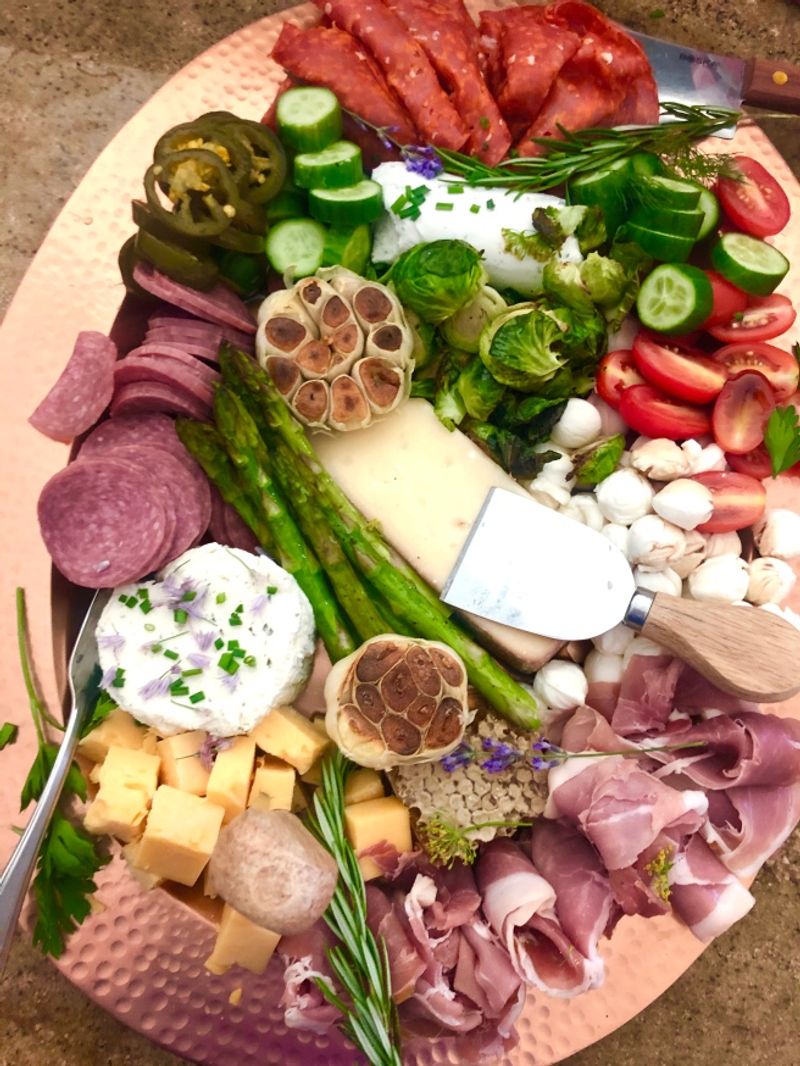 Herb-Scattered Soft Cheese Platter
