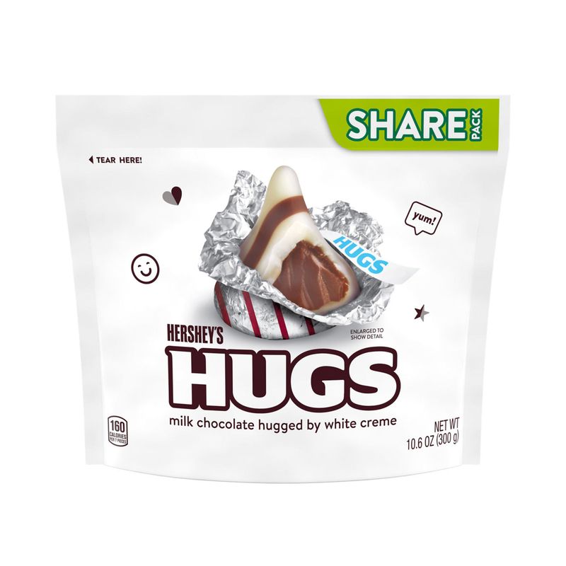 Hershey's Hugs Milk Chocolate Hugged By White Creme