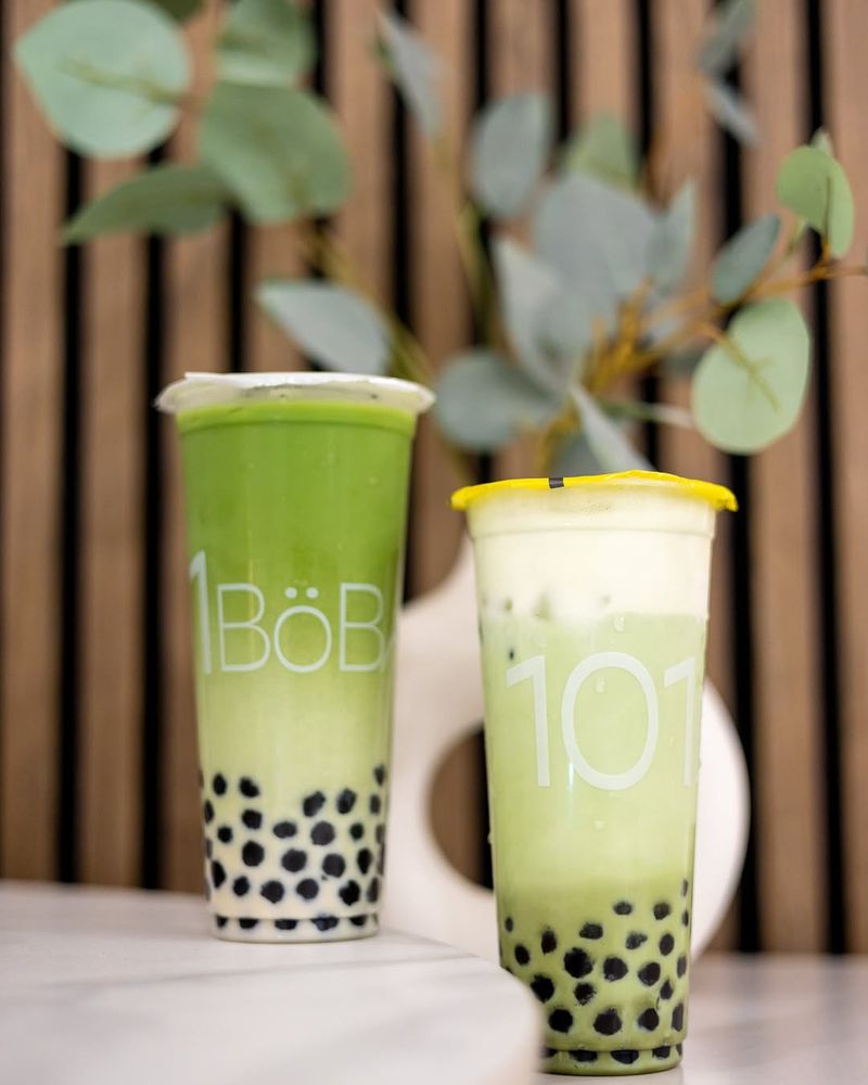 Matcha Latte with Boba
