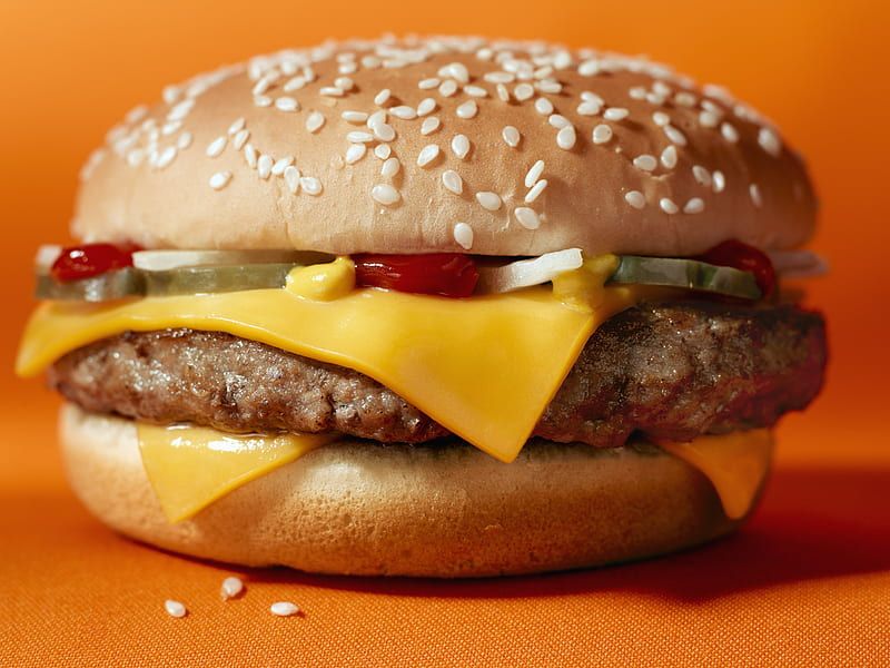 Cheese Slices from Fast Food Burgers