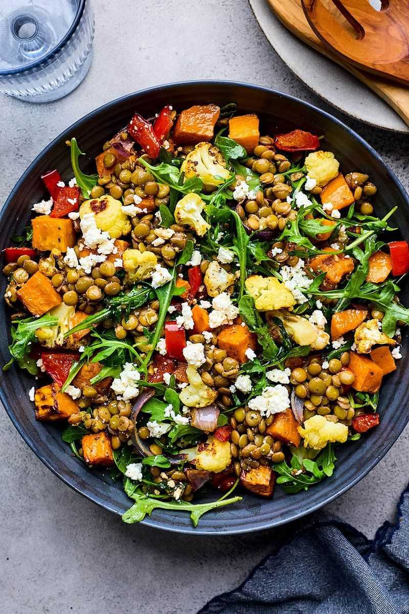 Lentil and Roasted Veggie Salad