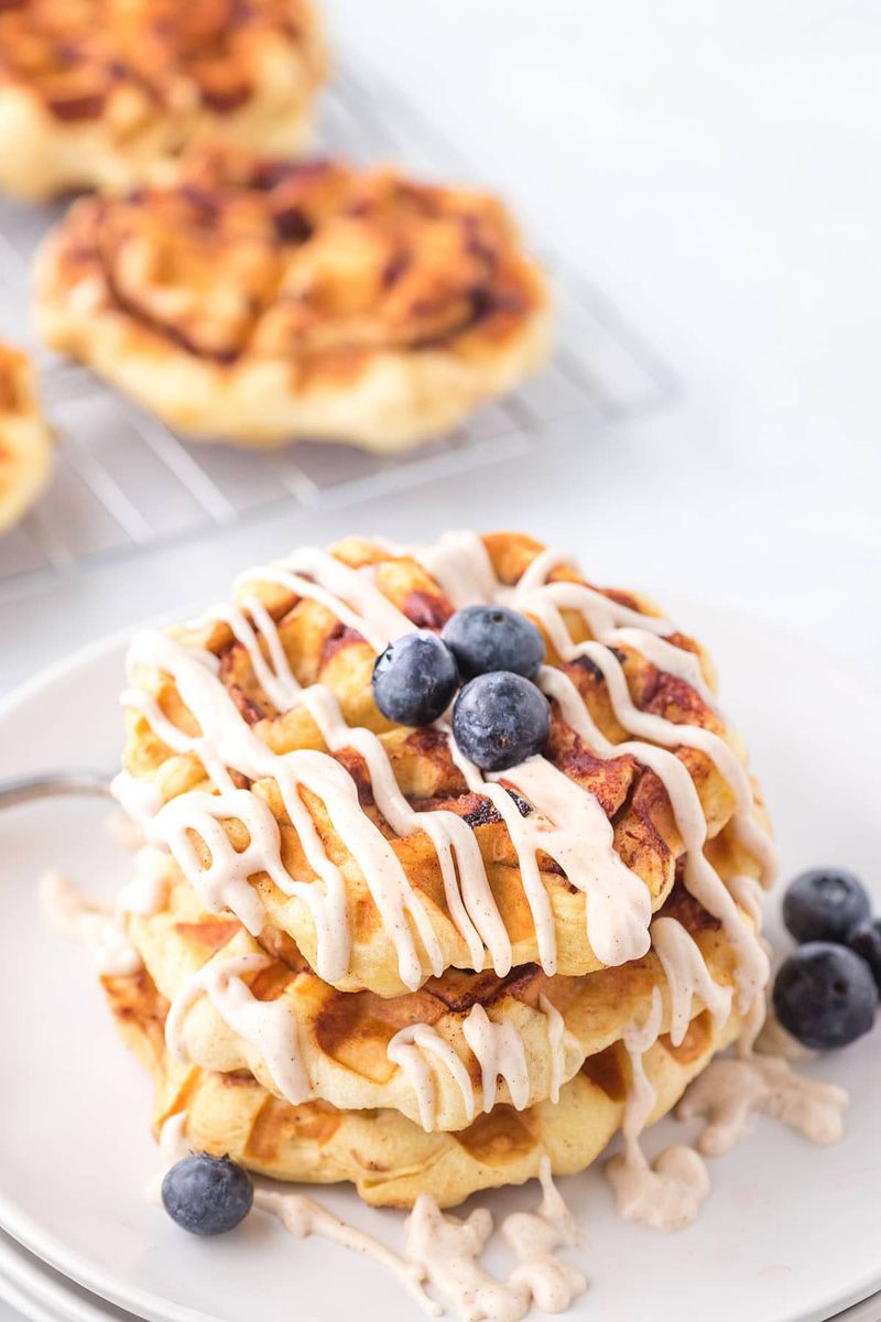 Cinnamon Roll Waffles