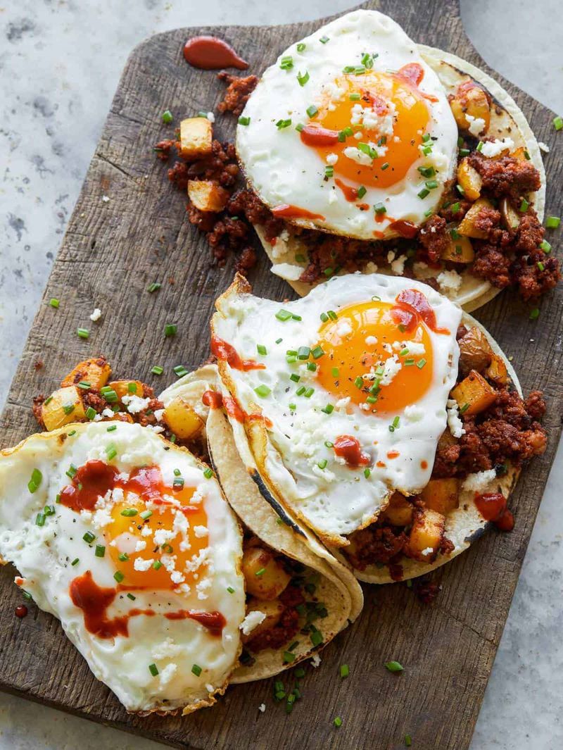 Crispy Fried Egg Tacos